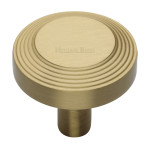 M Marcus Heritage Brass Ridge Design Cabinet Knob 38mm 